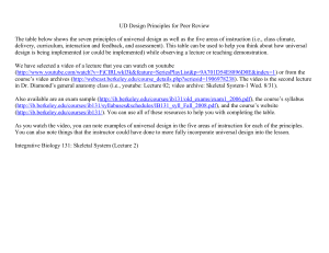 UD Design Principles for Peer Review