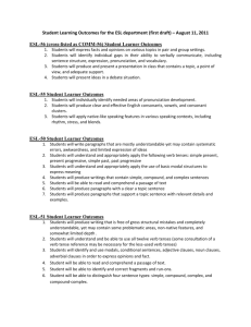 SLOs for ESL 50, 51, 62W, 98W, 56, 55