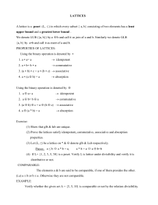 LATTICES