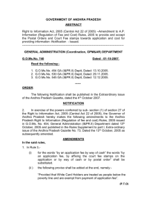 (Central Act 22 of 2005) -Amendment to A.P. Information