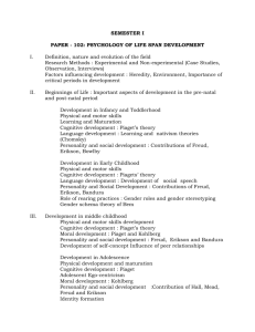 paper - 102: psychology of life span development