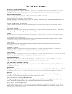 The 16 Career Clusters