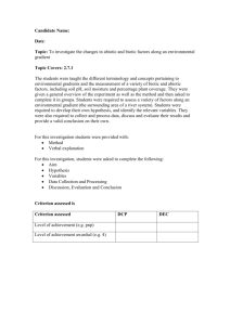 Cover sheet environmental gradients lab