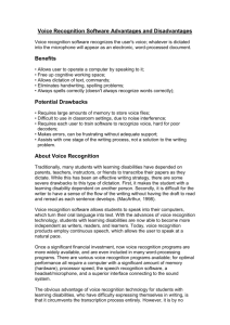 Advantages and Disadvantages of Voice Recognition - PAC-ITGS