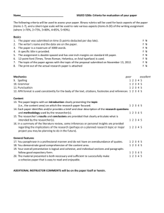 MUED 526b rubric for final papers