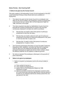 Notice Periods - Hertfordshire Grid for Learning