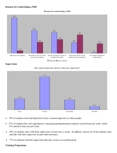 Following the web based survey of PPARC students, the following