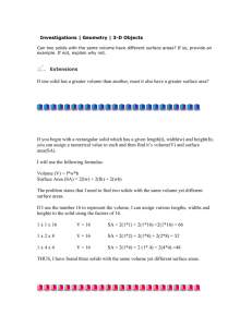 volume and surface areas