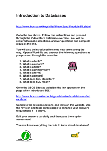 01 Introduction to Databases