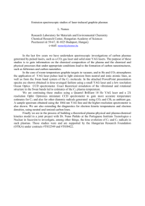 Emission spectroscopic studies of laser