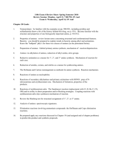 Exam 3 Review Sheet Chapter 18 Chem 110b