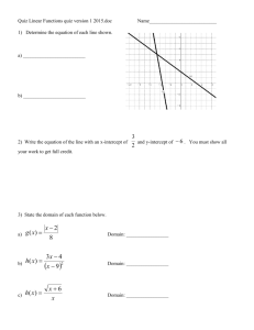 Linear Functions 1-2 --- Introduction to calculus --