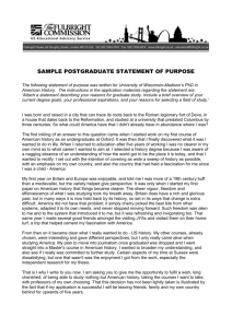 SAMPLE POSTGRADUATE STATEMENT OF PURPOSE