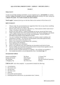 neab gcse oral presentation