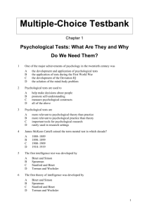 Multiple-Choice Testbank