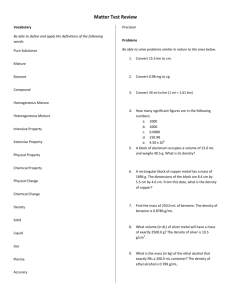 Matter Test Review