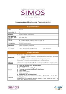 Fundamentals of Engineering Thermodynamics