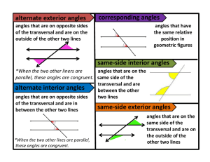 alternate exterior angles alternate interior angles corresponding