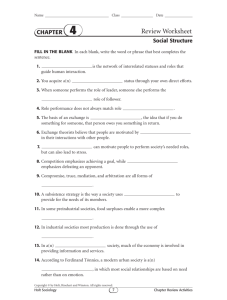 Review Worksheet - Field Local Schools