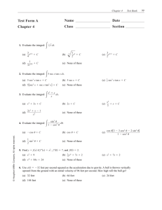 Test Form A Chapter 4