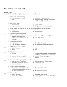 Art 1- Midterm Exam Study Guide