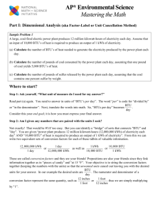 AP* Environmental Science Mastering the Math