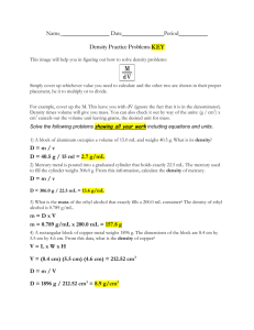 2-5 Density Practice Problems Answers