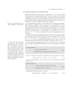 0.2 Quantifiers and Negation