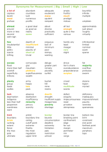 Synonyms for Dimensions - high, big, far, many famous