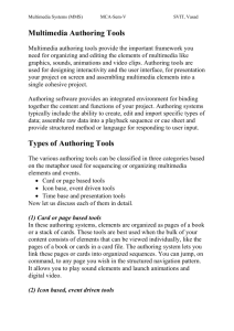 Multimedia Authoring Tools Types of Authoring Tools