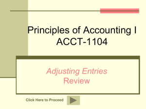 Adjusting Entries Practice
