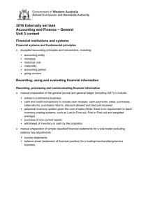 2016 Externally set task Accounting and Finance – General Unit 3