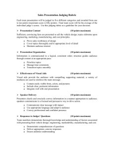 Sales Presentation Judging Rubric