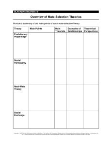 Overview of Mate-Selection Theories
