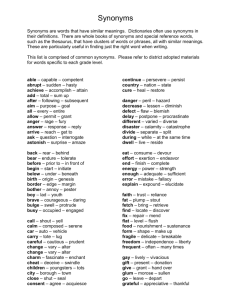 Synonyms - West Ada School District