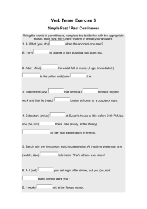 Verb Tense Exercise 3