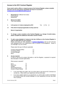 Access to the HCC Contract Register