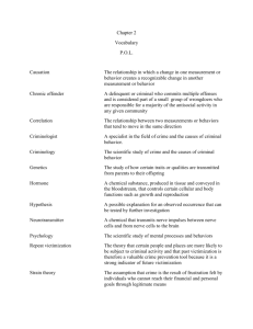 Chapter 2 Vocabulary P.O.L. Causation The relationship in which a