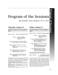 Program of the Sessions - Joint Mathematics Meetings