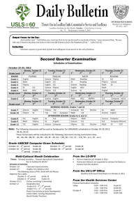 Second Quarter Examination