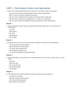 UNIT 1: Psychology's History and Approaches