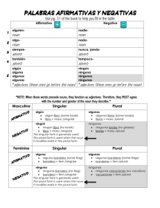 Palabras Afirmativas y Negativas
