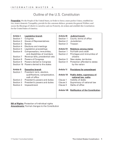 Outline of the U.S. Constitution