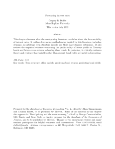 Forecasting interest rates - Risk Policy and Regulation