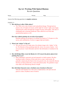 Op Art: Working With Optical Illusions Review Questions