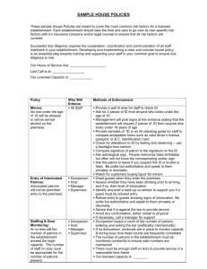 Sample House Policies