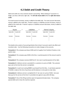 4.2 Debit and Credit Theory Note