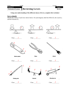 Reviewing Levers