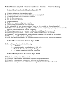 Modern Chemistry Chapter 3 Atoms: the Building Blocks of Matter