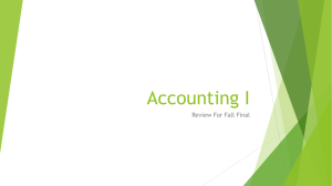 Accounting I